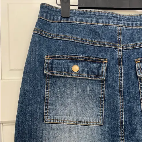 Saint Tropez West 90s Y2k Retro Maxi Denim Skirt - Size 8