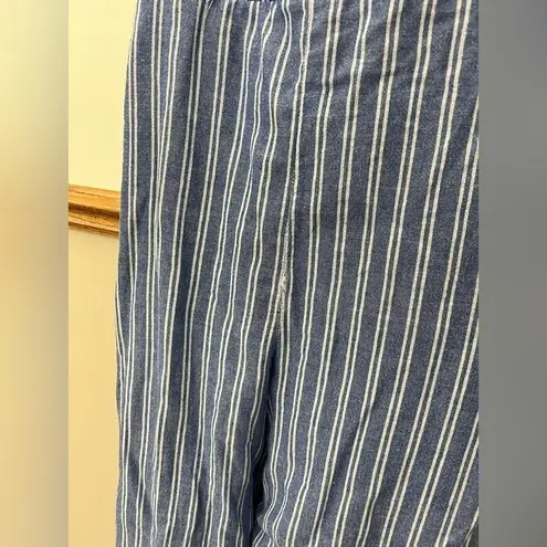 Aura Lightweight Striped Wide Legged Tank Romper Size XL