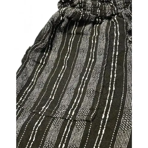 Time & Tru Linen Blend Striped Shorts M 8