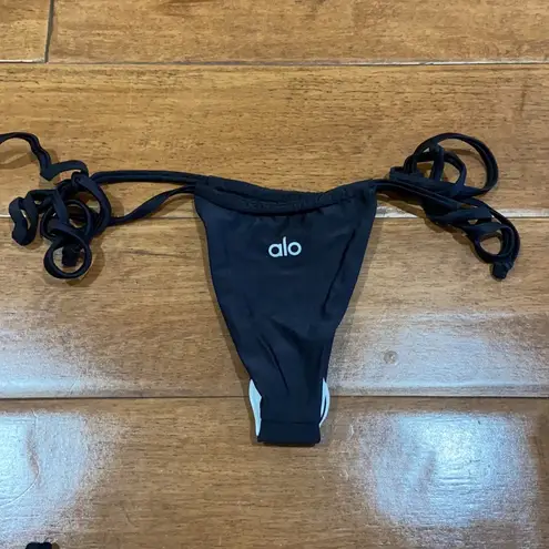 frankie's bikinis Frankie’s x alo black tie bottoms