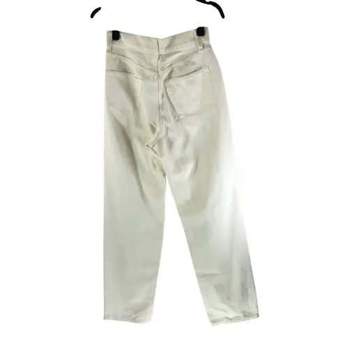 We Wore What Womens Jeans High Rise Wide Leg Cutouts White 26