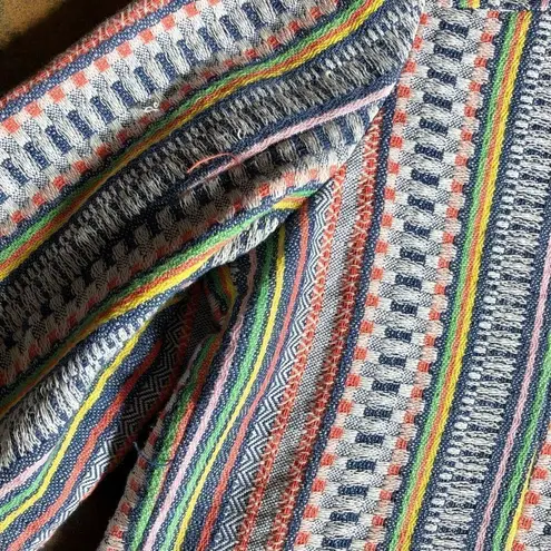 Twelfth Street By Cynthia Vincent Multicolored Knit Cropped Jacket Size 6 White