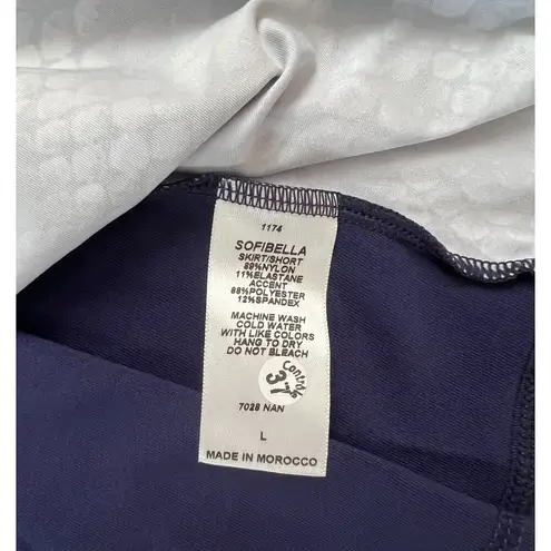 Sofibella Navy Anaconda Skort Women’s Large NWT 13” UV50 Pickleball Tennis Golf Blue