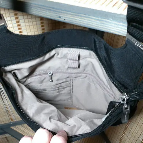 Baggallini Black Big Zipper Bagg with RFID