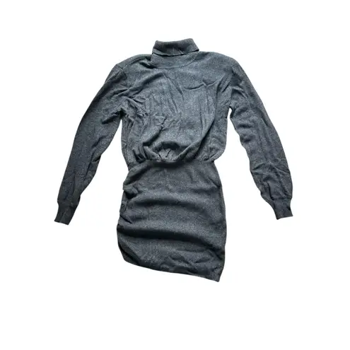 Ser.o.ya Alexandria Sweater Dress Large Gray Turtleneck Blouson Long Sleeve