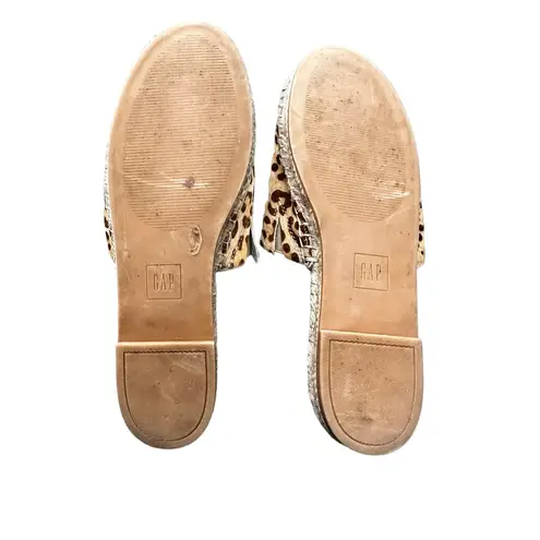 Gap  Leopard Print Espadrille Mule Slide-On Flats Size 9