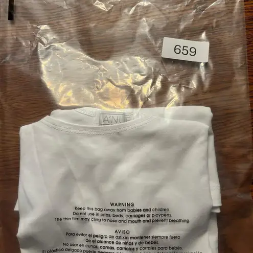 A'nue Miami A Line Tank Stretchy White Women's Size Petite Small Made in USA NWT