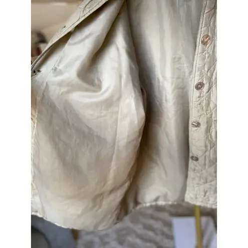 Bogari Silk Camel Quilted Jacket L Corduroy Collar Quiet Luxury Equestrian VTG Tan Size M