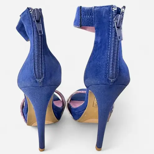 Shoe Republic LA 5” high stilettos purple blue. Size 5.5