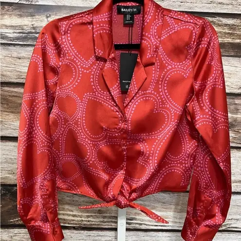 Bailey 44 Red Heart Print Women's Top