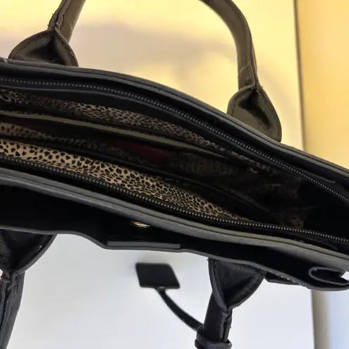 Catherine Malandrino Structured Multi Compartment Shoulder Hand Bag Black Medium