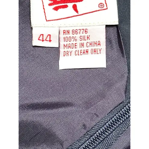 Mondi 44 Navy Blue Silk Sleeveless Maxi Dress Vintage 90s Formal Gown Slit Back Size undefined