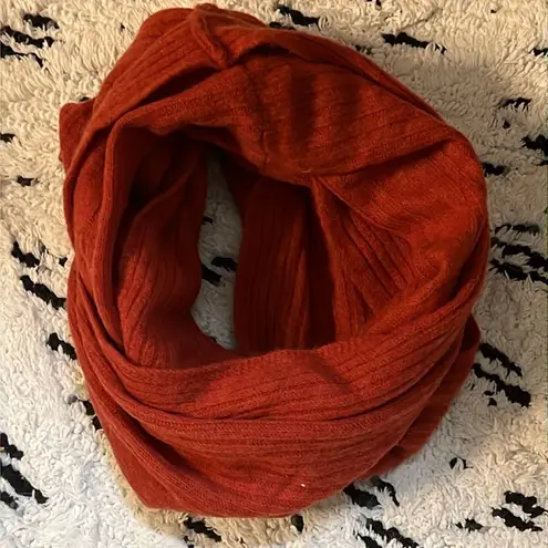 infinity Martha Steward 100% Cashmere  Scarf, Rusty Orange