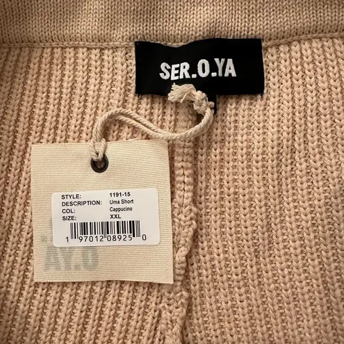 SER.OYA Knit Uma Short in Cappucino Plus Size Shorts Tan