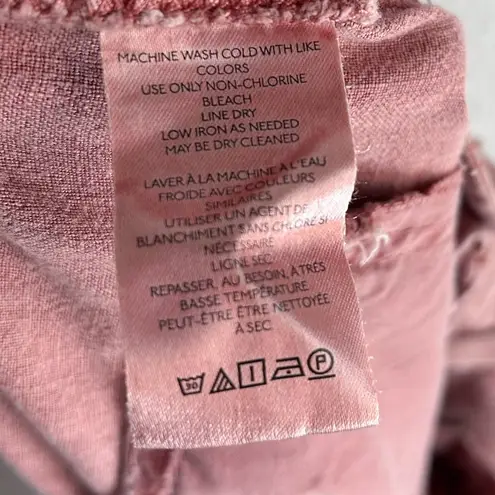 Anthropologie  Beach Linen Blend Wide Leg Cargo Pants Mauve Pink Sz 6 - Image 7