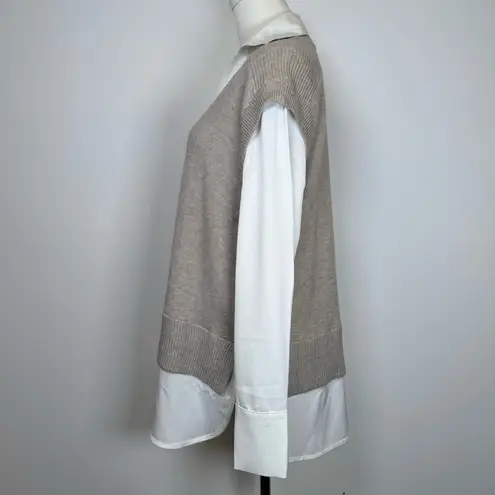 Elan All In One V-Neck Sweater Vest And Shirt Soft Cozy Women’s Size Small