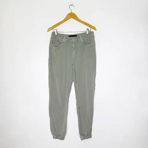 Rich & Skinny Meadow Joggers Size Medium Sage Green Stretch Waist