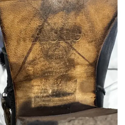 Acne Studios Pistol Contrast Boots Black Leather in Size 37/US 6.5