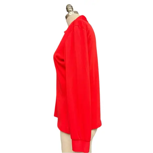 Vintage 70s Mardi Modes Red Dagger Collared Long Sleeve Blouse S/M Fit Disco Size M