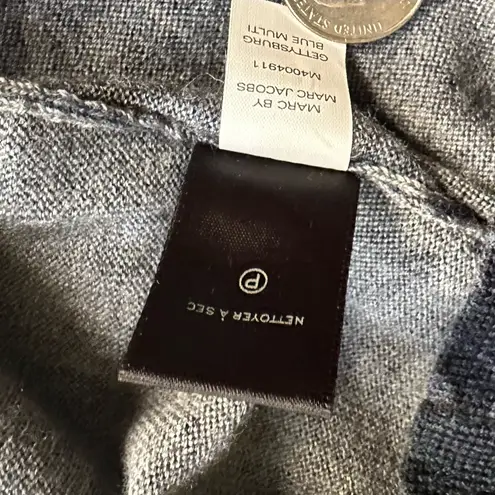 Marc by Marc Jacobs Heather Gray and Deep Blue Cardigan