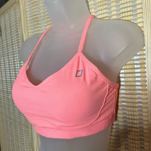 Lorna Jane Active Sammy Racerback Sports Bra Apricot Peach Pink Medium?