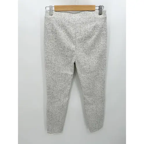 Alfani Pants Women 4 Grey White Printed Pull On Raw Hem Stretch