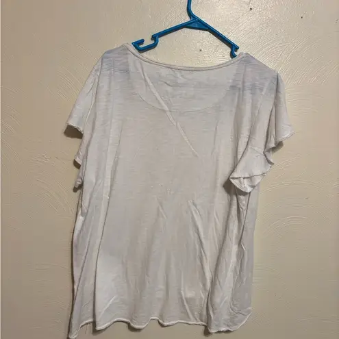 Peace Love World White Relaxed Short Sleeve Tee