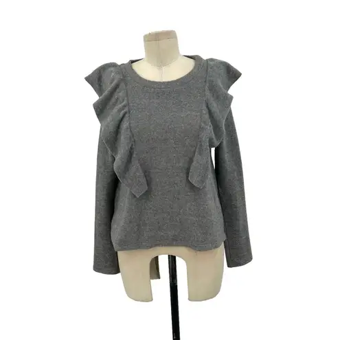 McGuire Denim McGuire Sabina Ruffle Sweater Gray Long Sleeve Size XS