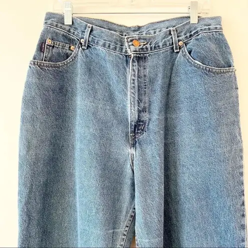 Vintage Chic Mom Jeans Plus Size 18 Cotton Denim High Waist Cheeky Bootie 90s Blue