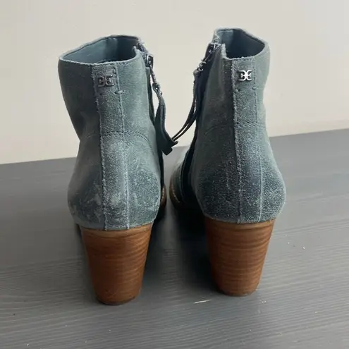 Sam Edelman  Mari Short Ankle Boots Grey Iris Suede Size 9.5