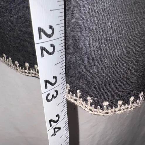 Garnet Hill Monroe Organic-Linen Jersey Knit 3/4 Sleeve Size Small Top