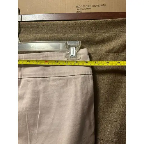 NWT Miracle Body Woman’s Sateen Pants Cropped Pull On Tweeds Khaki Size 10 Tan