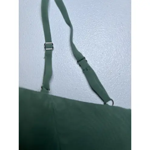 Azazie Tayla Floor Length Chiffon Sheath Dress Size A2 Eucalyptus Bridesmaid