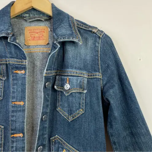 Levi's Vintage Y2K 2000s  Classic Jean Jacket Stretch Denim womens ladies S small