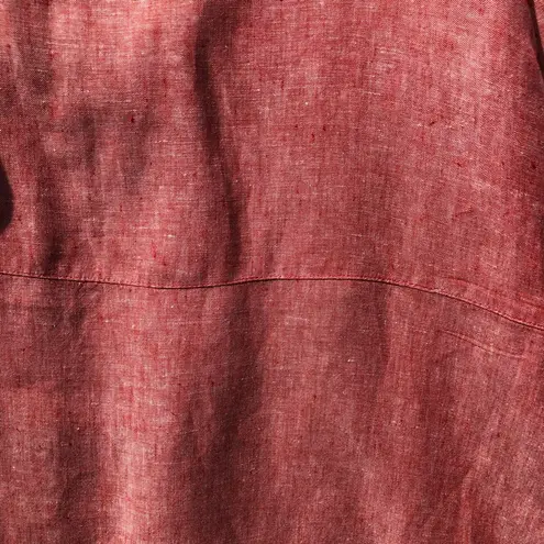 Bryn Walker  linen Red top M