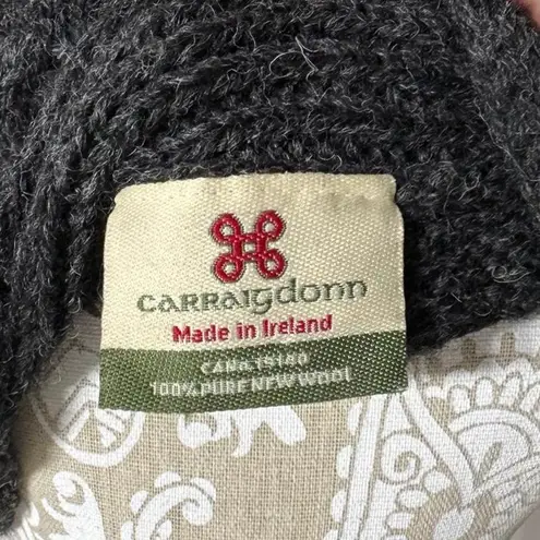 Carraigdonn 100% Pure Wool Sweater Vest Made in Ireland Preppy Dark Academia Gray Size L