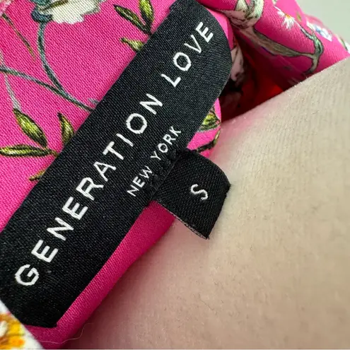 Generation Love Generatio Love Birdy Single Button Blazer Bright Pink Wild Floral Small S