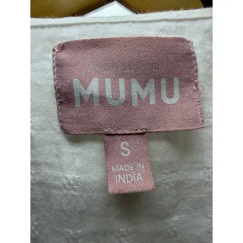 Show Me Your Mumu  Lydia Ruffle Top Sz S | White Sheer Blouse Long Sleeve Romanti