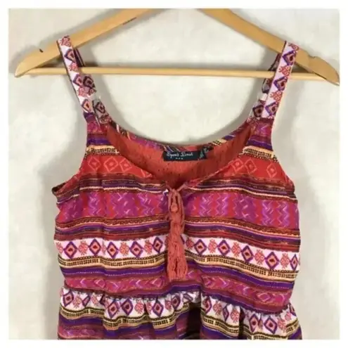 SPEED LIMIT Tribal Printed Tank Top Size, NWOT SMALL Red