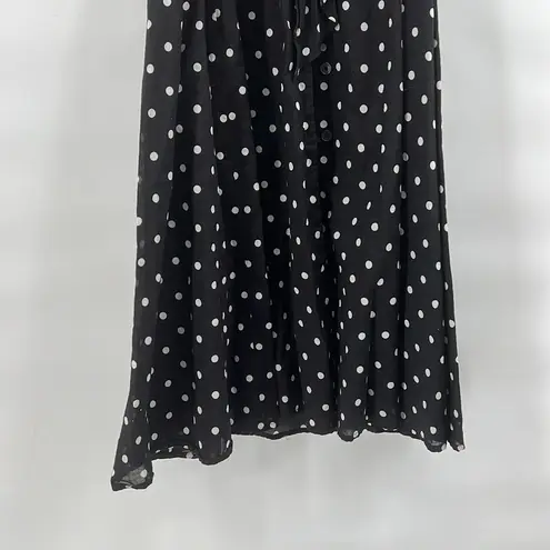 Jones New York Vintage 90s polka dot black dress size 8