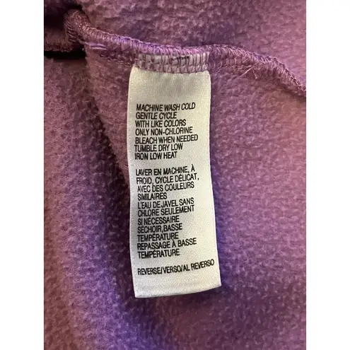 IZOD PerformX Jacket Womens Medium Purple Fleece Full Zip Mock Neck Pockets