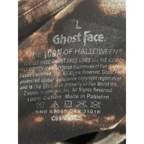 Ghostface Death Tarot Card Custom Bleach Tie Dye Black T