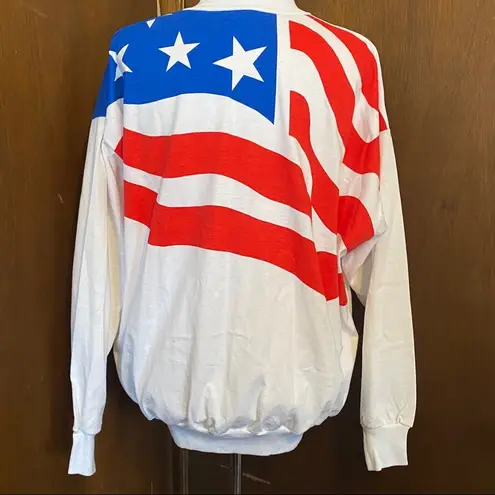 1990s Vintage Americana Hoodie Sweatshirt L/XL VTG July 4th Patriotic Festival Red Size undefined