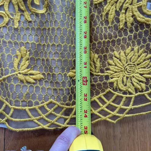 Yoana Baraschi Anthropologie Honeycomb Silk Lace Embroidered Dress by Size 8