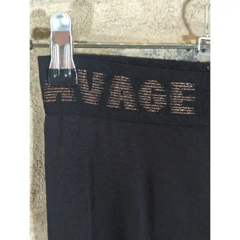 Savage X Fenty Leggings Black Gold The Forever Savage Gym Yoga Woman's Small
