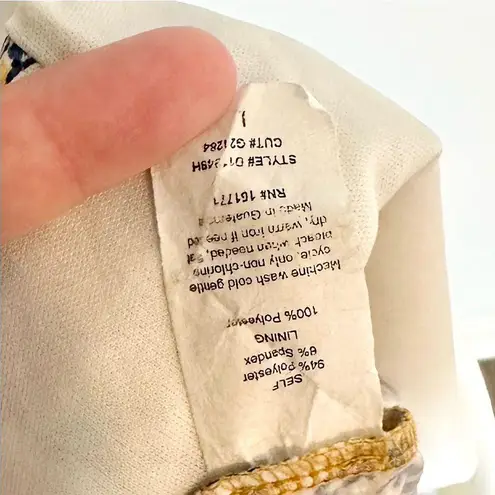 Kaileigh Yellow Floral Tasha Knit Mini Dress - Size: Large