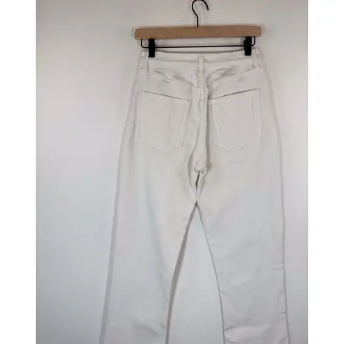 AGOLDE  Womens Jeans White Riley High Rise Straight Crop Denim Button Fly Size 27