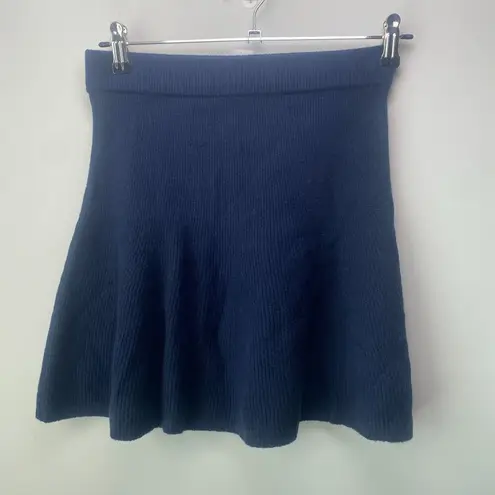 Gap  CashSoft Skirt NWT Mini Ribbed Knit Flared Navy XS Petite New Preppy