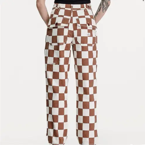 P&Co P& NWT 304 Service Fatigue Checkerboard High Waisted Straight Leg Pants 2 Reg - Image 7