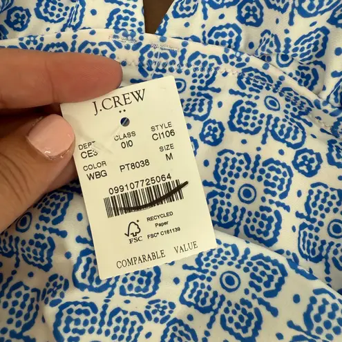 J.Crew Ruched Plunge Floral